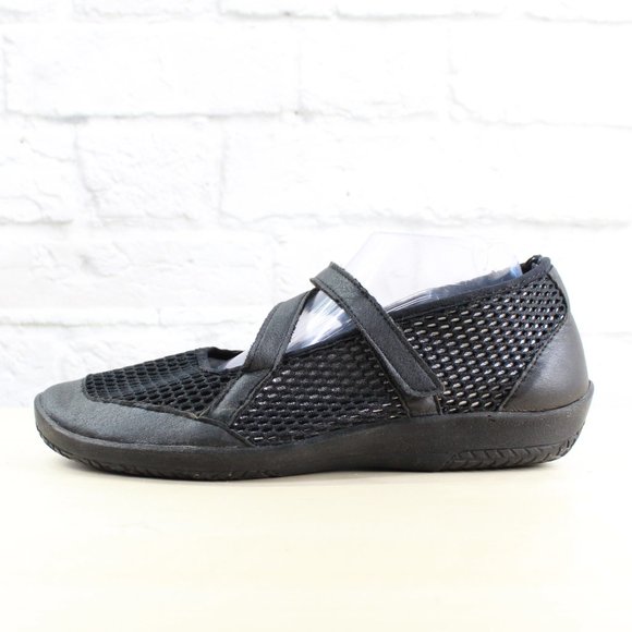 Arcopedico Shoes - ARCOPEDICO Black Nylon Comfort Strappy Mary Jane S